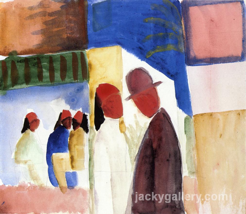 On the Street, August Macke painting